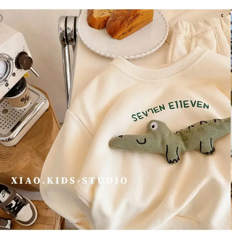 Dinosaur Hoodie and Pants Set for Toddler Boys & Girls