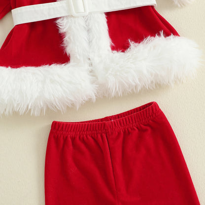 Kids Santa Costume Set for Christmas - Jacket, Pants, Hat