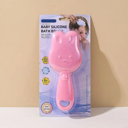 Silicone Scalp Massager Brush for Babies with Cartoon Design