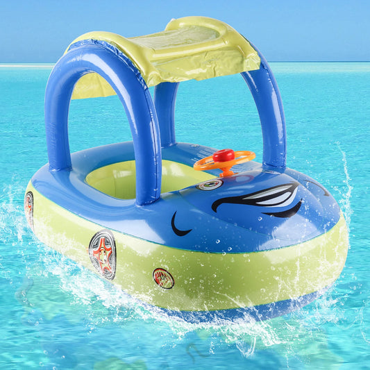 Car-Shaped Toddler Pool Float - Baby Swim Ring Toy