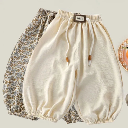 Kids Summer Jogger Pants for Boys and Girls, Solid Colors