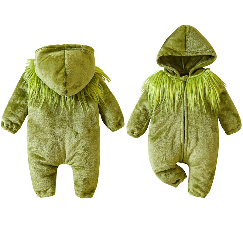 Christmas Grinch Bodysuit for Infants - Long Sleeve Jumpsuit