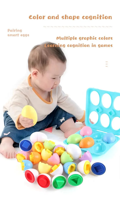 Montessori Shape Matching Smart Egg Toy for Kids 2-4 Years