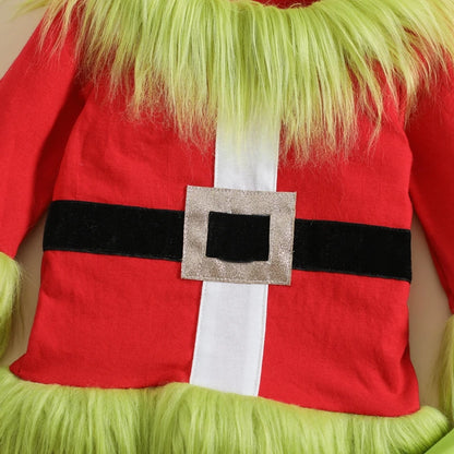 Kids Christmas Plush Top and Pants Set for Boys and Girls