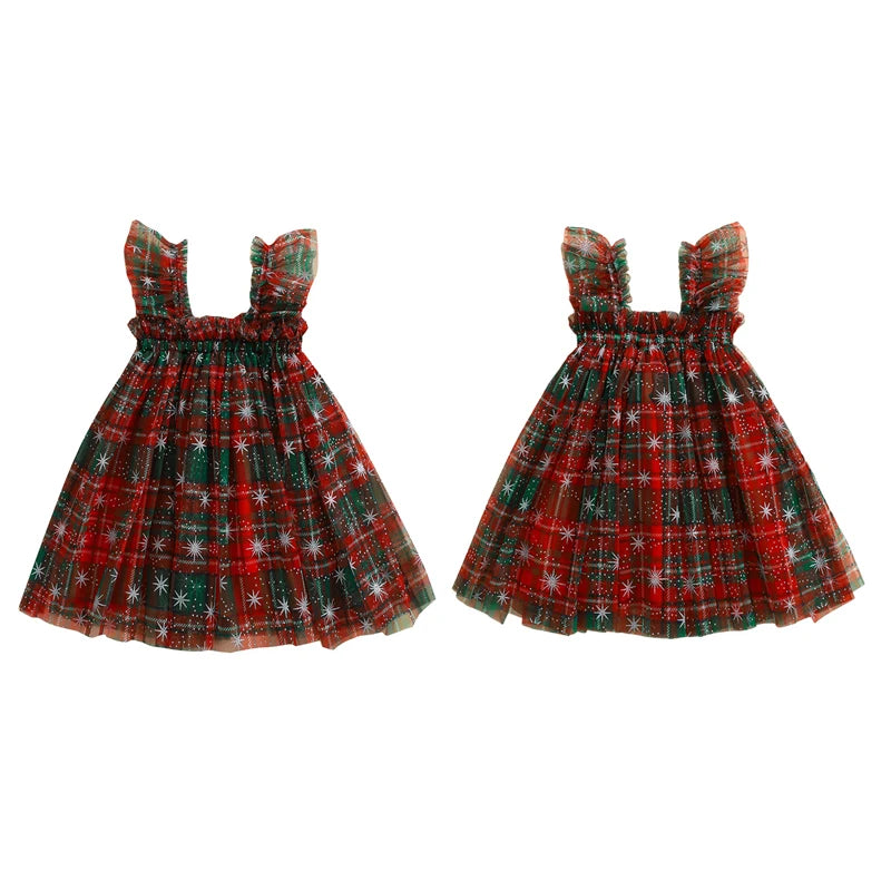 Toddler Christmas Tutu Dress for Girls, Size 6M-4Y