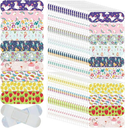 10pcs Cartoon Mermaid Horse Adhesive Bandages for Kids