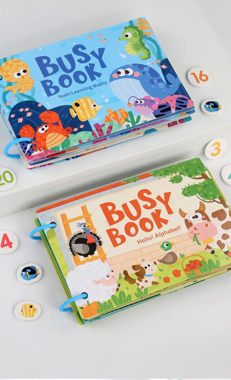 Montessori Busy Book for Early Learning in Children 1-3 Years
