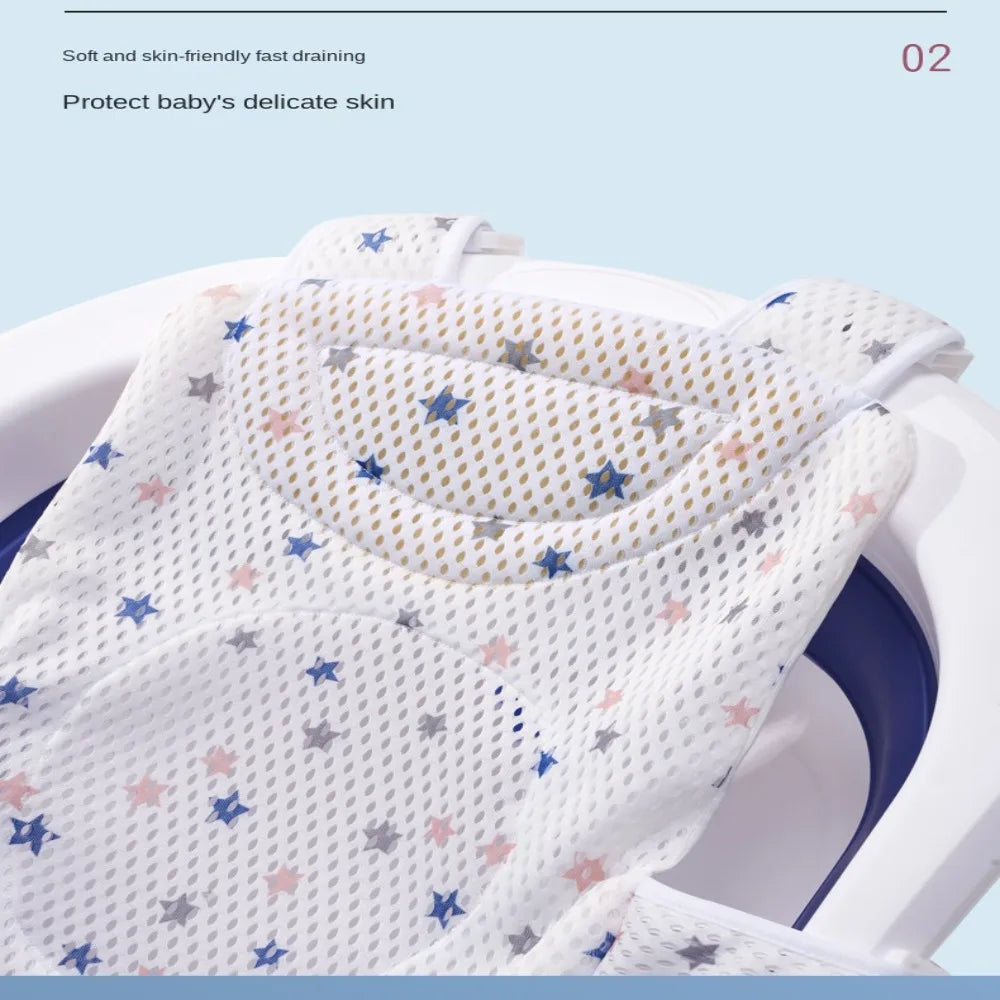 Adjustable Anti-Slip Baby Bath Cushion and Pillow Mat
