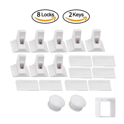Invisible Magnetic Child Safety Locks for Cabinets and Drawers