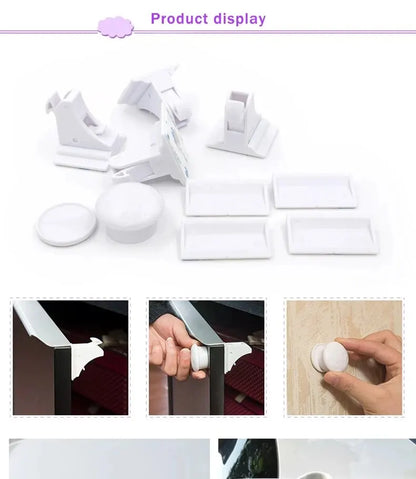 Invisible Magnetic Child Safety Locks for Cabinets and Drawers