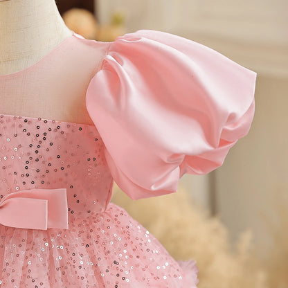 Floral Embroidery Lace Baby Dress for Girls 0-5T