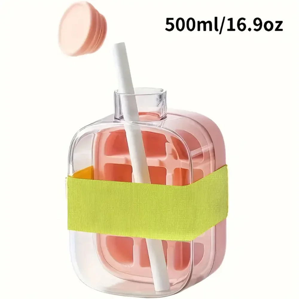 2-in-1 Ice Cube Bottle with Easy Press Release Tray