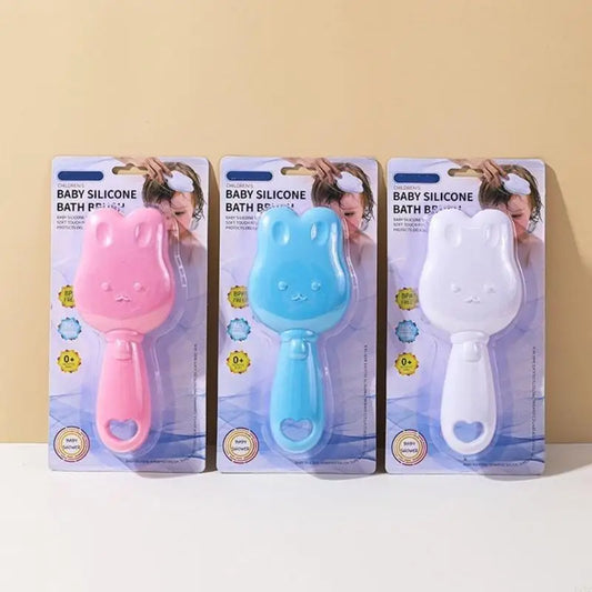 Silicone Scalp Massager Brush for Babies with Cartoon Design