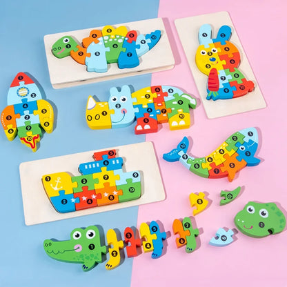 Wooden Standing Puzzle for Young Children and Babies