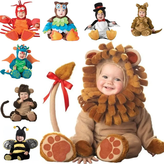 Infant Baby Girls' Holiday Costume Rompers - Lion & Dinosaur