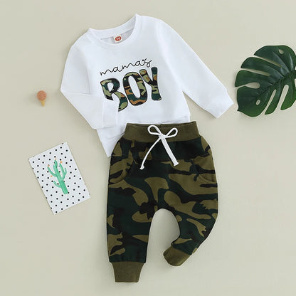 Toddler Boys' Camouflage Long Sleeve Sweatshirt & Pants Set