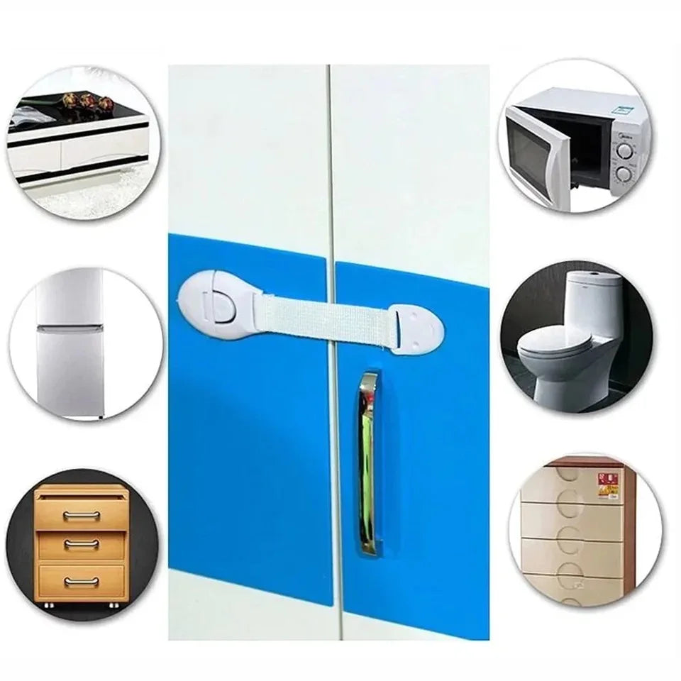 10Pcs Baby Safety Drawer Locks for Cabinets and Doors