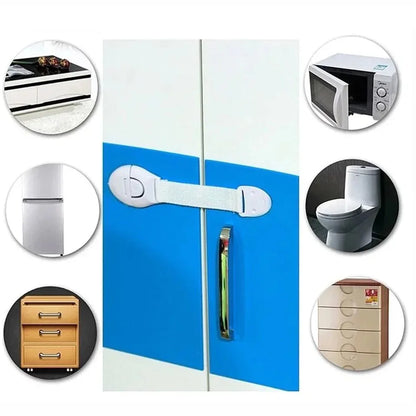 10Pcs Baby Safety Drawer Locks for Cabinets and Doors