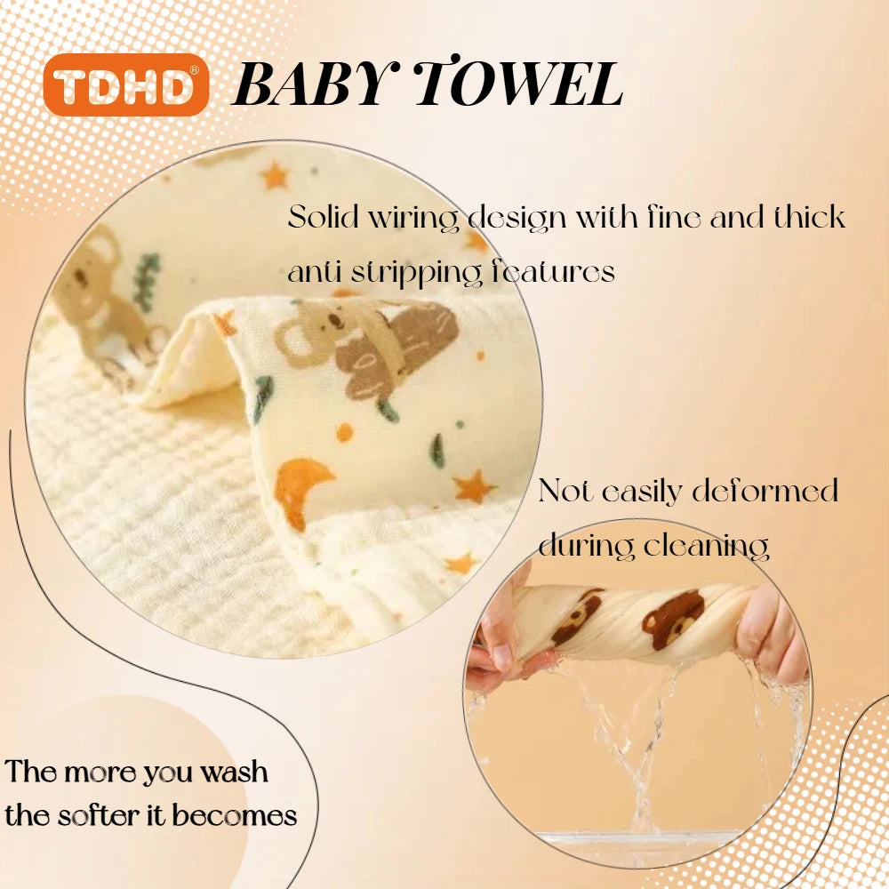Cotton Muslin Baby Face Towel and Burp Cloth Set