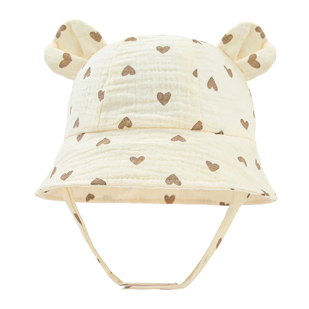 Soft Muslin Cotton Baby Sun Hat for 3-12 Months