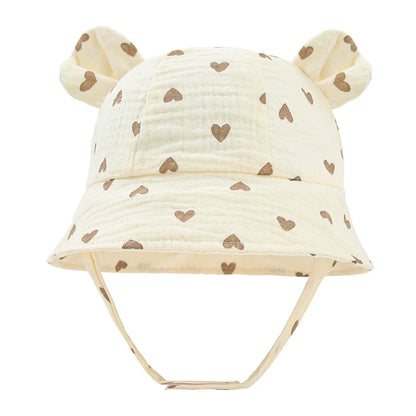 Soft Muslin Cotton Baby Sun Hat for 3-12 Months