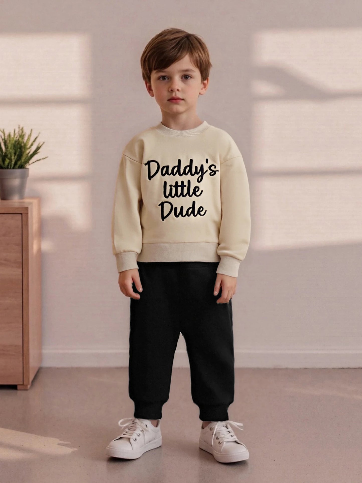 Embroidered Sweatshirt & Joggers Set for Toddler Boys