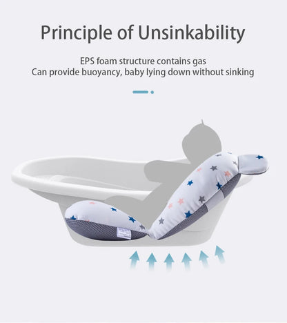 Foldable Baby Bath Support Seat - Adjustable Infant Cushion