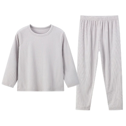 Children's 2-Piece Thermal Underwear Set for Fall/Winter