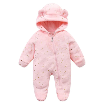 Newborn Fleece Christmas Elk Jumpsuit for Infants