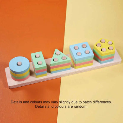 Trælegetøj til sortering og stabling til småbørn og babyer