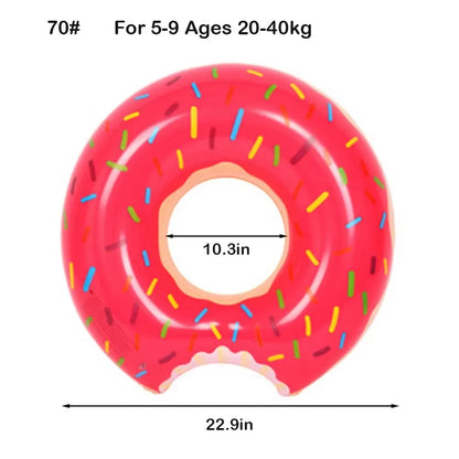 Inflatable Donut Swimming Ring Float for Kids and Adults