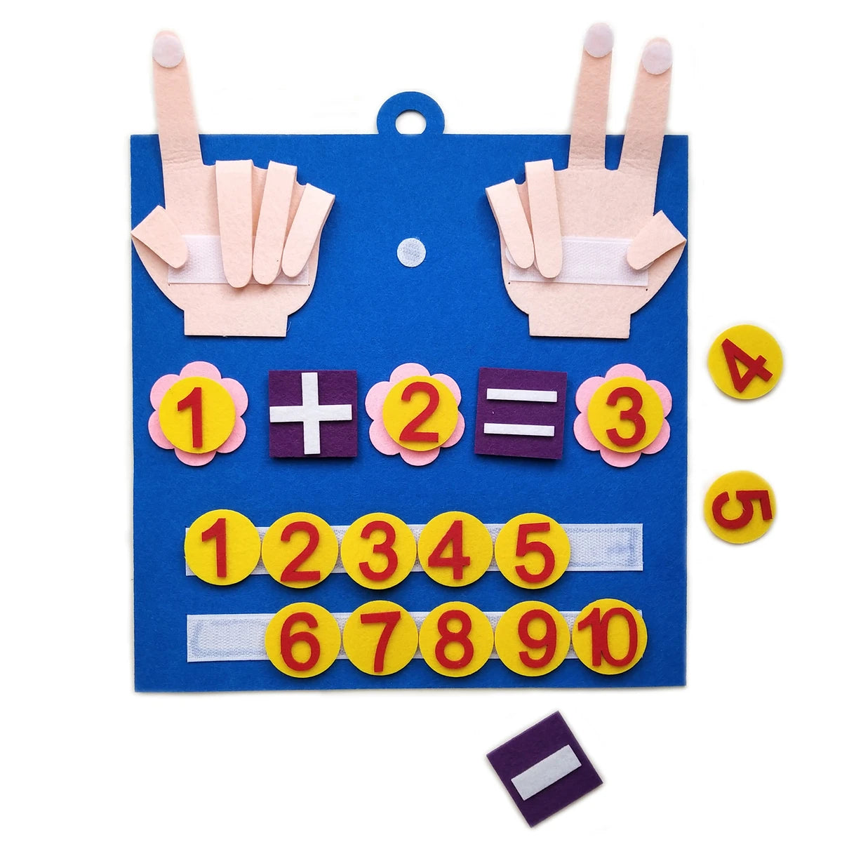 Felt Finger Numbers Math Toy for Toddlers - Montessori Learning