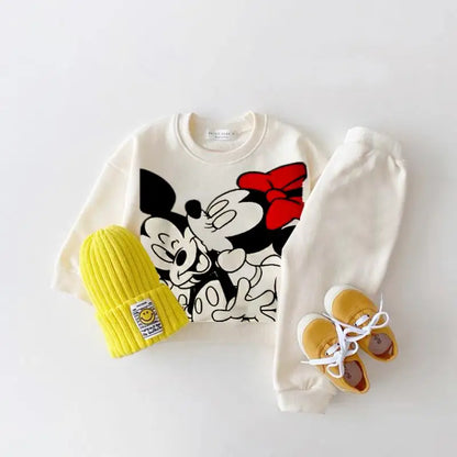 Kids Cartoon Hoodie and Sweatpants Outfit Set, 2pc