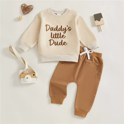 Embroidered Sweatshirt & Joggers Set for Toddler Boys