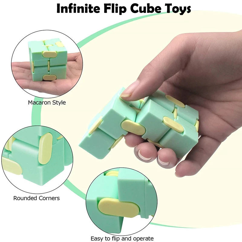 Anti-Stress Infinite Flip Cube for Adults and Kids