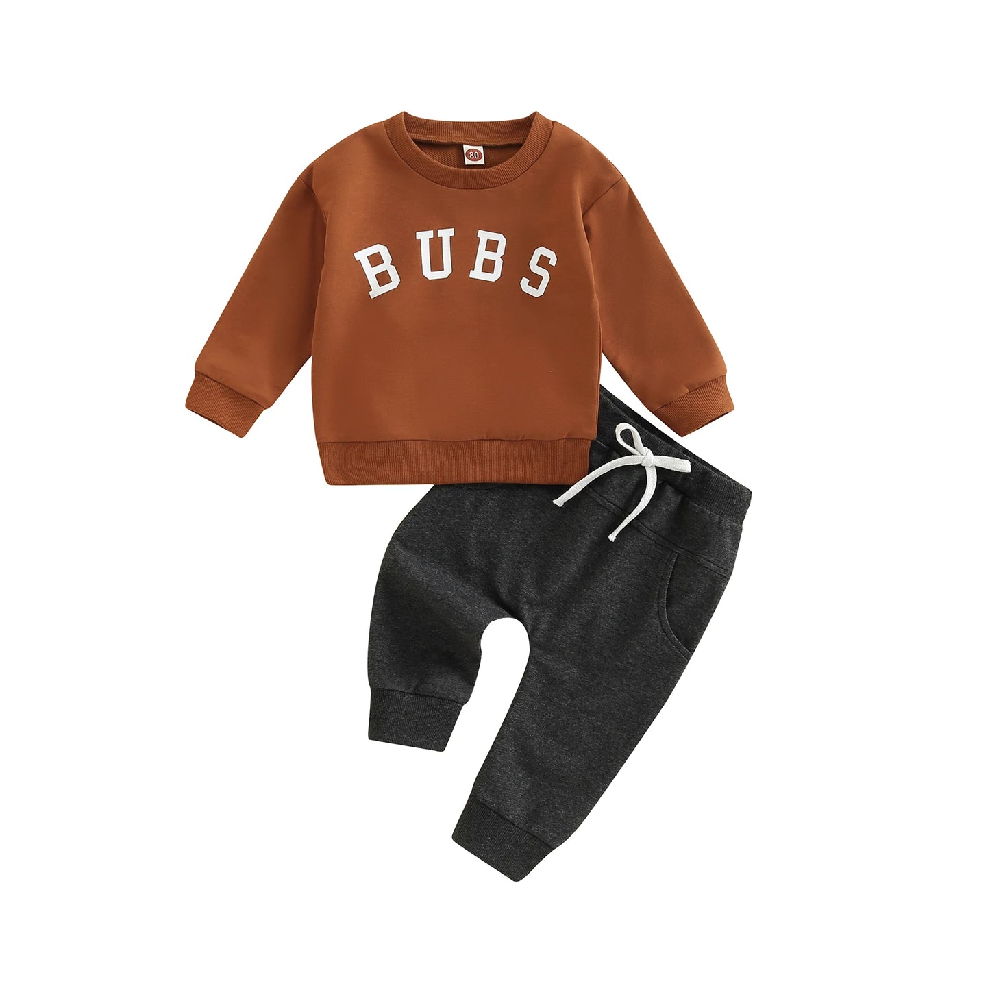 Toddler Letter Print Long Sleeve Top and Pants Set