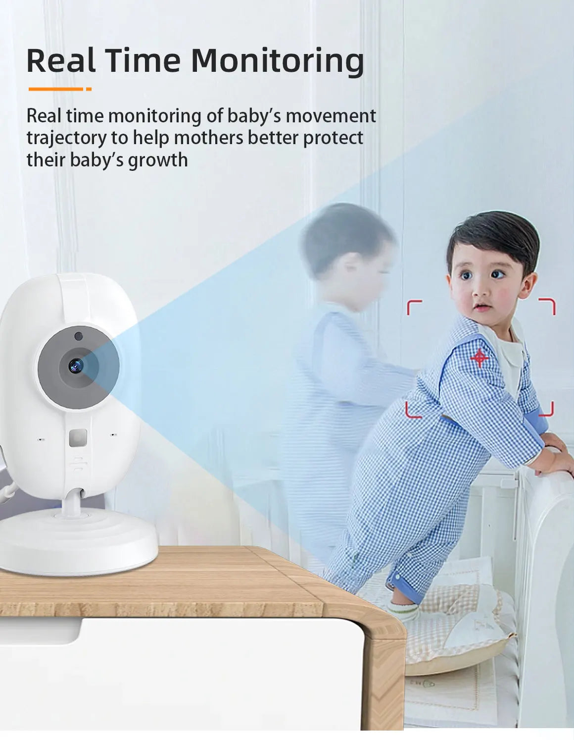 3.5 Inch Wireless Video Baby Monitor with Night Vision & Audio