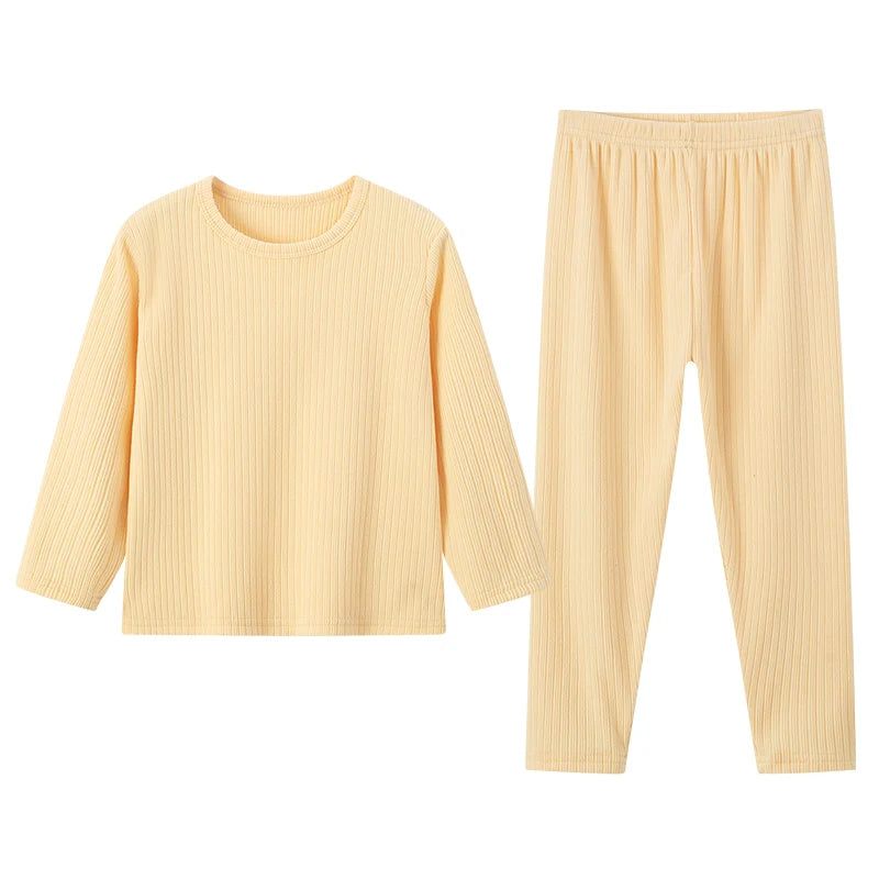 Children's 2-Piece Thermal Underwear Set for Fall/Winter