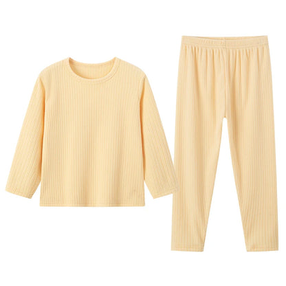 Children's 2-Piece Thermal Underwear Set for Fall/Winter