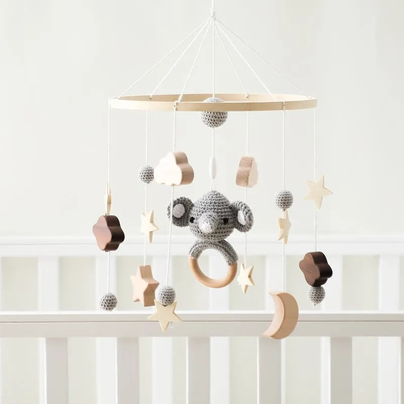 Musical Baby Cloud Rattle & Crib Mobile for Newborns