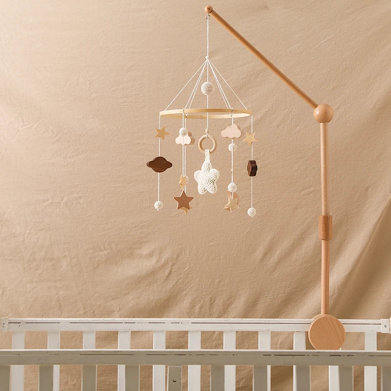 Musical Baby Cloud Rattle & Crib Mobile for Newborns