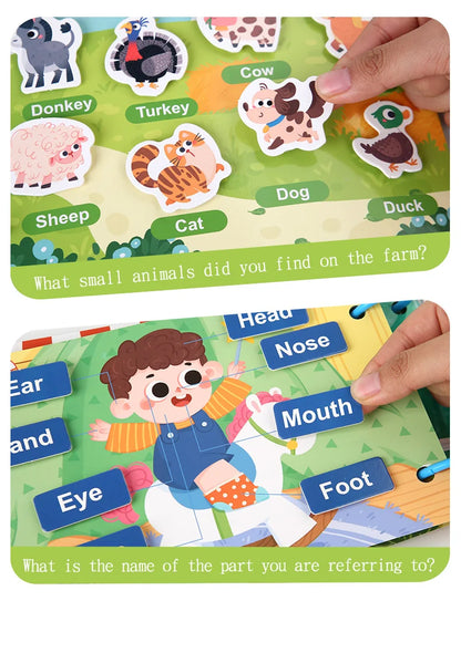 Montessori Busy Book for Early Learning in Children 1-3 Years
