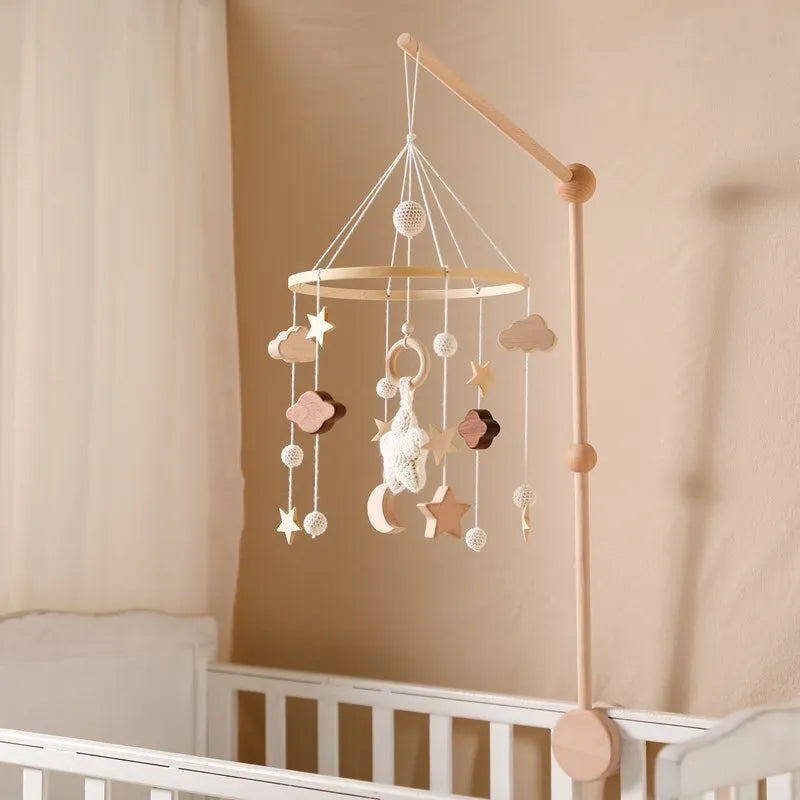 Musical Baby Cloud Rattle & Crib Mobile for Newborns