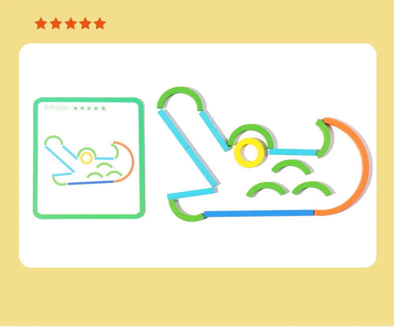 Wooden Sticks and Rings Puzzle for Early Childhood Learning