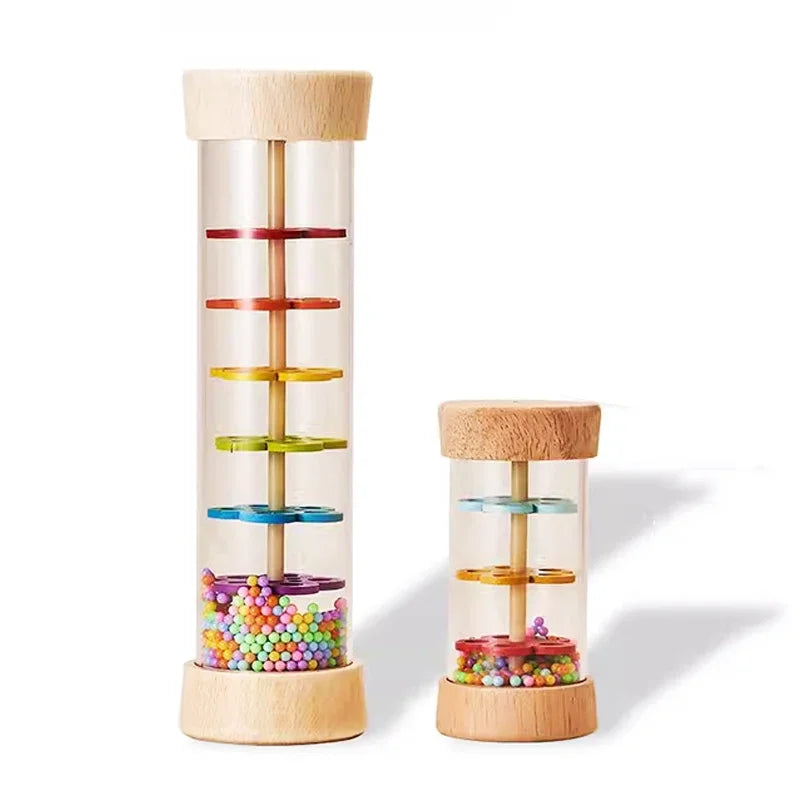Wooden Rain Sound Pipe Toy for Early Educational Play