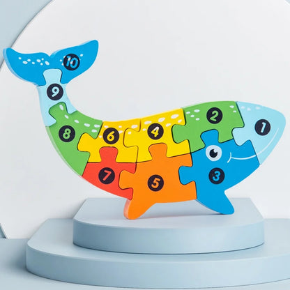 Wooden Standing Puzzle for Young Children and Babies