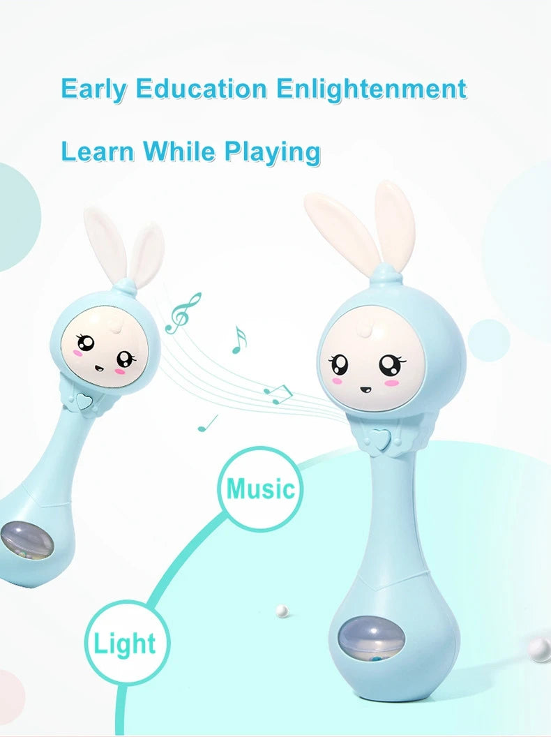 Smart Bunny Musical Rattle Toy for Newborns and Infants
