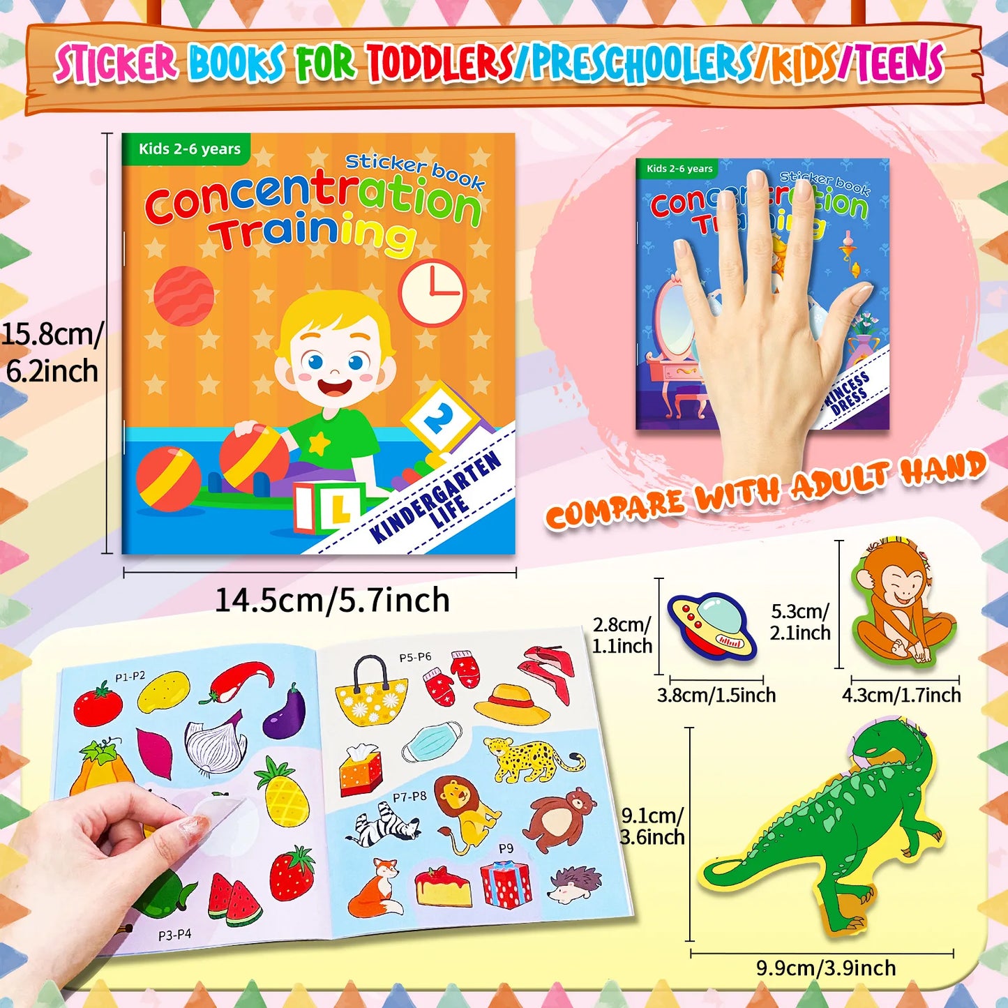 Kawaii Sticker Book for Kids - Educational DIY Puzzle Activity