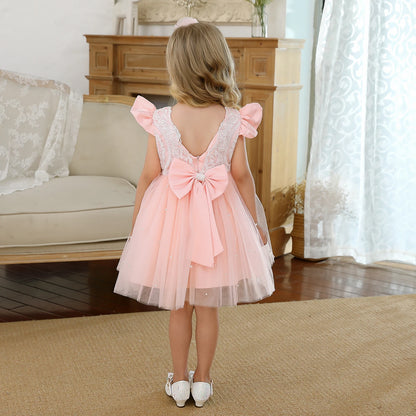 Toddler Girls Floral Embroidery Dress for Special Occasions