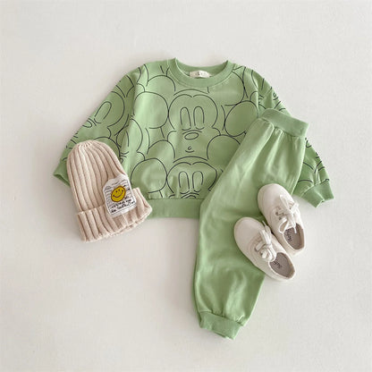 Mickey Mouse Baby Sweatshirt Set for Toddler Boys and Girls